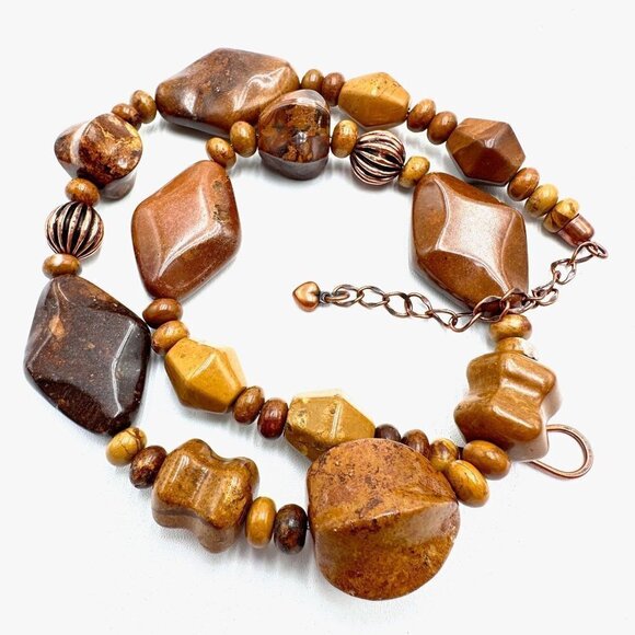 Jay King Mine Finds Copper Brown Gemstone 16 - 18 Inch Necklace - Picture 1 of 3